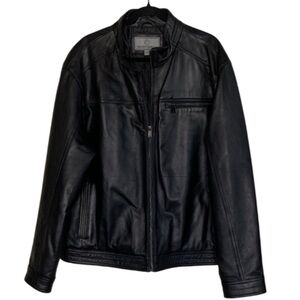 Boston Harbour Black Leather Jacket - XXL